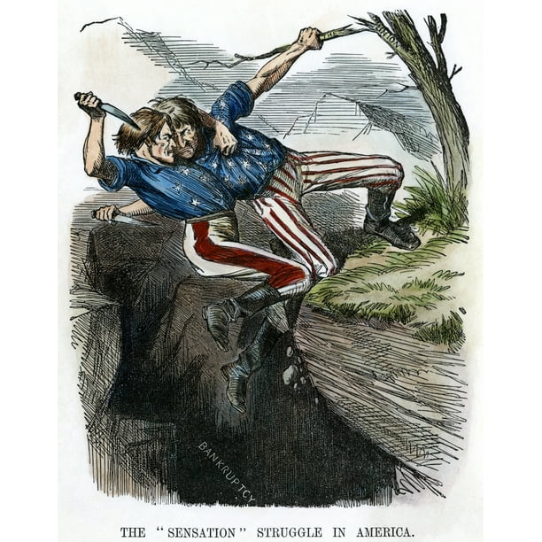 Cartoon Civil War 1862 Nthe Sensation Struggle In America English