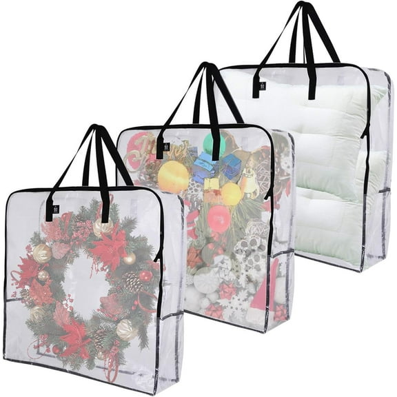 Clear Storage Bags - 25", 3-Pack