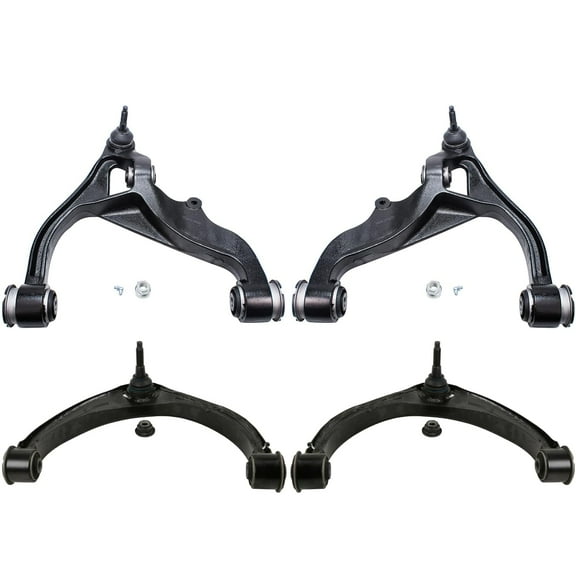 Detroit Axle - 4WD Front Upper Lower Control Arms with Ball Joints Replacement for 2009-2018 Dodge Ram 1500