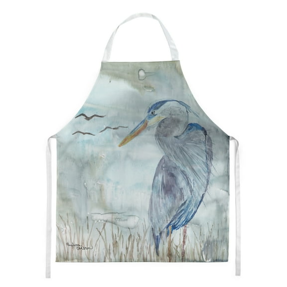 Blue Heron Watercolor Apron