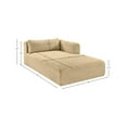 thumbnail image 3 of Meridian Furniture Shaggy Camel Corduroy Performance Fabric Chaise, 3 of 11