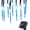 Blue, variant on Solar Christmas Icicle Lights, 15.75Ft 20 LED Mini Waterproof 8 Mode Hanging Twinkling Crystal Ice String for Eaves Garden Wedding Halloween