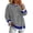 Dark Blue, variant on Womens Striped Color Block Long Sleeve Sweatshirt Crew Neck Fake Two Piece Casual Loose Fit Pullover Tunic Tops Light Blue 2XL
