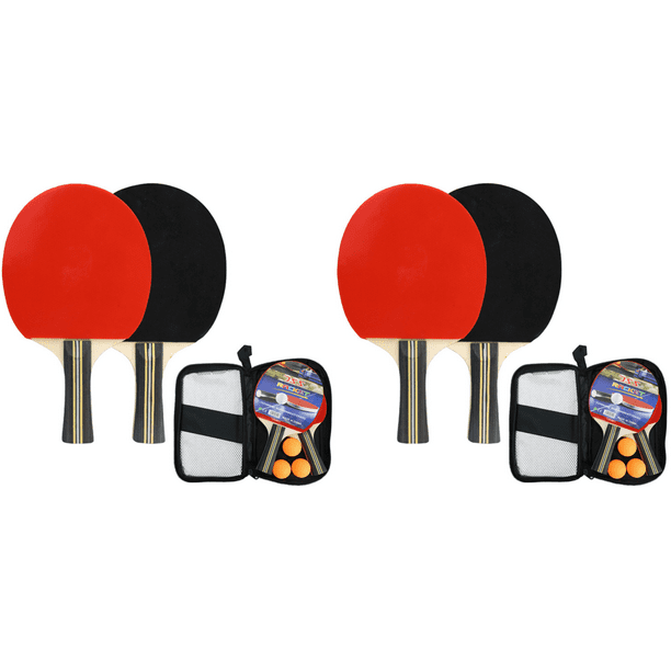 Juego Palas Ping Pong para 2 Jugadores Con Pelotas Y Estuche Almacenamiento Tenis Mesa