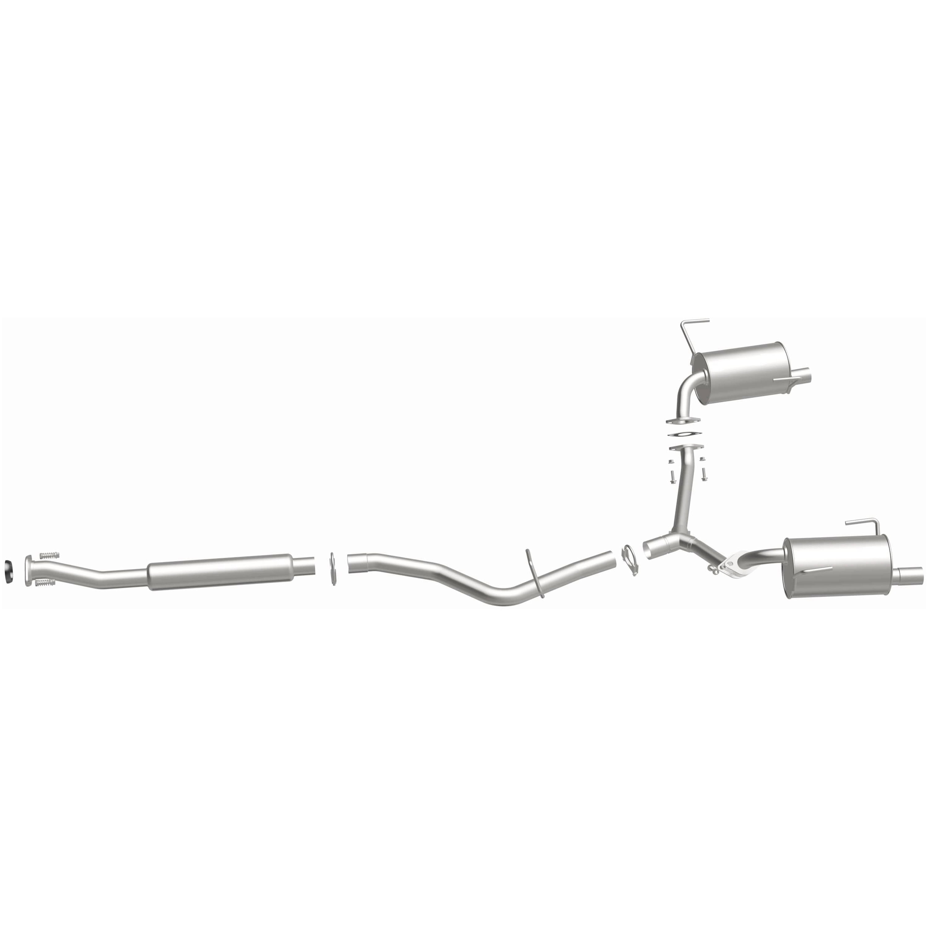 BRExhaust OE Replacement Exhaust System Kit 106-0133: Compatible with 2009-2013 Subaru Forester 2.5L, 2008-2011 Subaru Impreza 2.5L