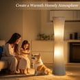 thumbnail image 4 of NATYSWAN 46" Modern Floor Lamps for Living Room, LED Column Standing Floor Lamp with 3 Color Temperature Adjustable & Gray Lampshade for Corner, Bedroom, Office & Kid's Room - Bulbs Included, 4 of 9