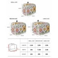 thumbnail image 2 of Colorful Daisy Floral Toaster Cover 4 Slice, Large Kitchen Appliance Covers, Spring Flowers Botanical Leaves Rustic Toaster Oven Cover with Loop, Bread Machine Cover Polyester Dust Cover Protection, 2 of 4