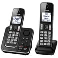 thumbnail image 2 of Panasonic KXTGD392B DECT 6.0 2-Handset Cordless Phone with Answering Machine, Black, 2 of 9