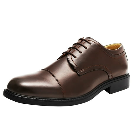 BRUNO MARC Men s Oxford Classic Lace Up formal Dress Shoes Downing-01 Dark/Brown Size 12