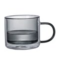 thumbnail image 2 of Double Walled Glass Mug, Insulated Colored Glass Cup, Hand Blown Borosilicate Glassware for Hot and Cold Drinks, Unique Artisan Craft, 2 of 5