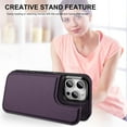 thumbnail image 2 of KOMI pour iPhone 16 Pro Max Étui Mural avec Porte-Cartes, Cuir PU Premium avec Support, Fentes pour Cartes, Protection Antichoc Robuste, Étui à Rabat pour Apple iPhone 16 Pro Max 6.9 Pouces, Violet Foncé, 2 of 5