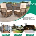 thumbnail image 4 of VIVIJASON Steel Outdoor Rattan Glider Chair with Cushions - Set of 2, Beige, 4 of 7