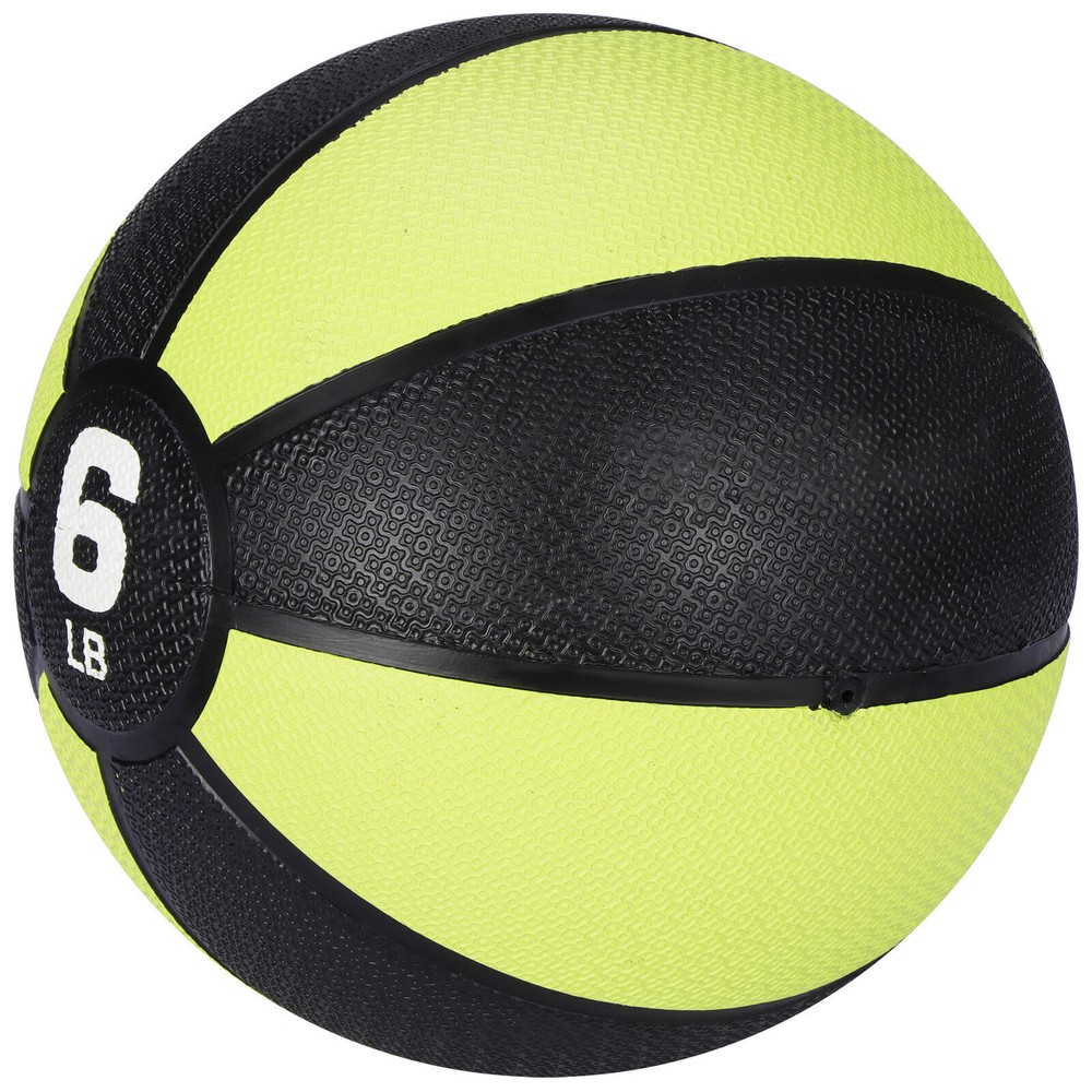 SONGMY 12LB Weighted Medicine Ball, Orange & Black Exercise Fitness Ball for Gym Workout, Strength Training Equipment