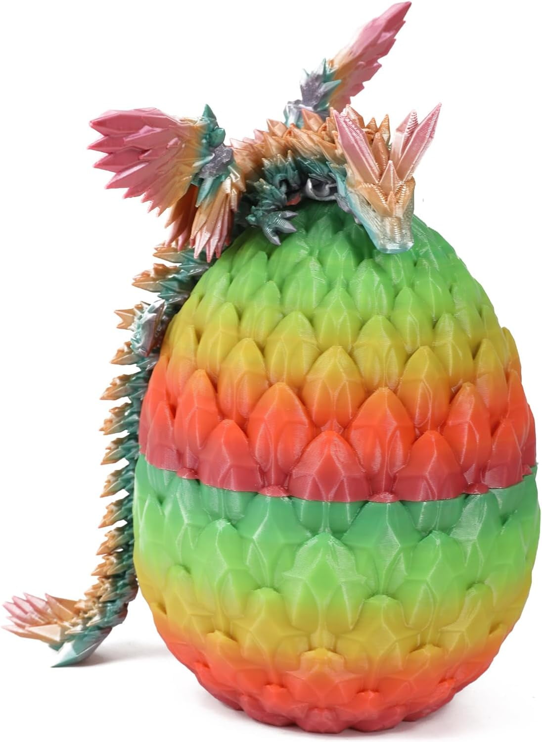 Home Office Desk Decor3D Printed Dragon Egg Crystal 3D Dragon Fidget Toys for Adult Articulated Dragon Egg Surprise Dragon Gifts