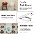 thumbnail image 4 of 750W Macerating Toilet System, Two-Piece Elongated Upflush Toilet with Powerful Pump, Quiet Operation for Basement and P-Trap Compatible, 4 of 16