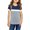 Navy Blue, variant on Sherrylily Girls Casual Short Sleeve T Shirts Kids Loose Cute Tops Color Block Tee Size 4-15
