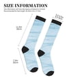 thumbnail image 2 of Lsque Blue Marble Pattern Sport Compression Socks for Men & Women 15-20 mmHg Knee High Nurse Pregnant Running Medical and Travel Athletic, 2 of 6