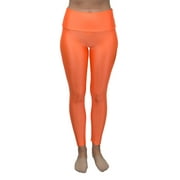 K-DEER Women's Sneaker Hi Luxe Leggings, Hot Orange, Medium