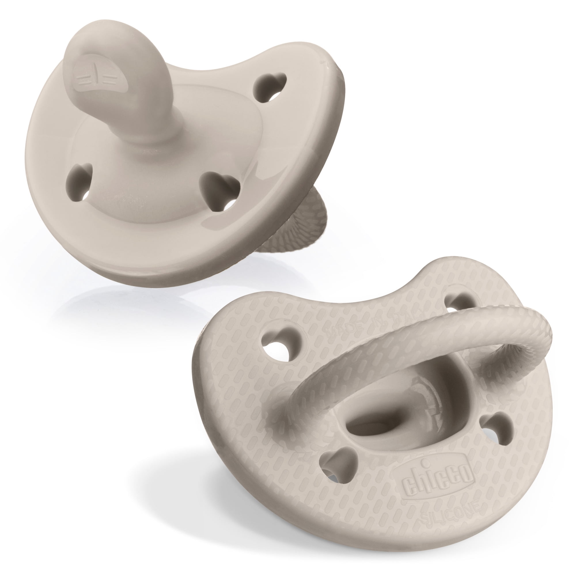 Chicco PhysioForma® Luxe One-Piece Silicone Pacifier, 6-16 Months, 2pk - Grey
