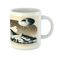 thumbnail image 3 of Ambesonne Wild Mountains Ceramic Coffee Mug, Boho Night Leopard, 11 oz, Sepia Dark Blue Grey, 3 of 4
