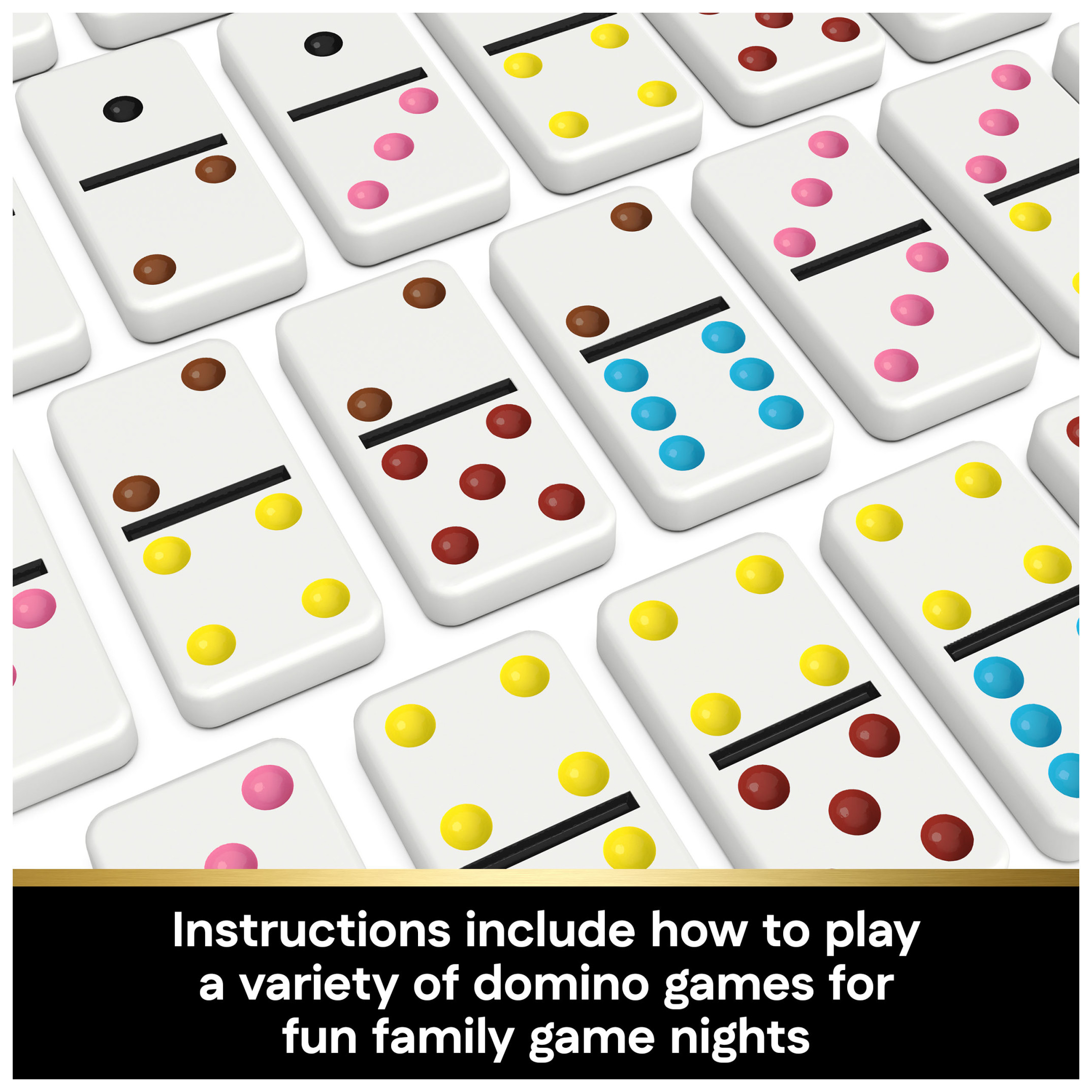 Spin Master Games Classic Double 6 Dominoes Set With Storage photo 4