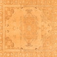 thumbnail image 1 of Ahgly Company Indoor Square Abstract Orange Modern Area Rugs, 4' Square, 1 of 4