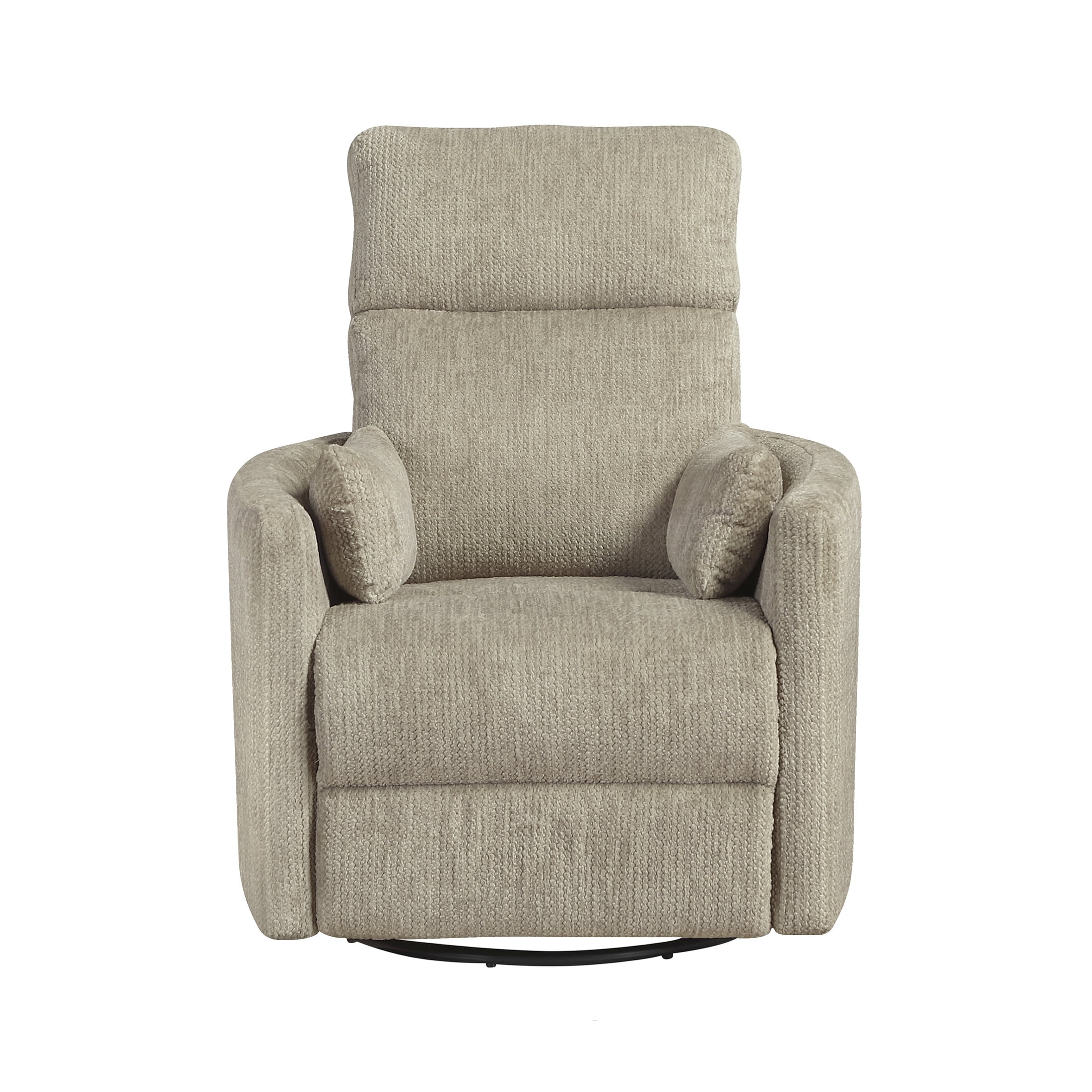 OakvillePark Arven Microfiber Swivel Glider Manual Reclining Chair, Brown
