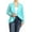 Aqua, variant on Women's Casual Stretch Comfort Open Front Draped Blazer Jacket