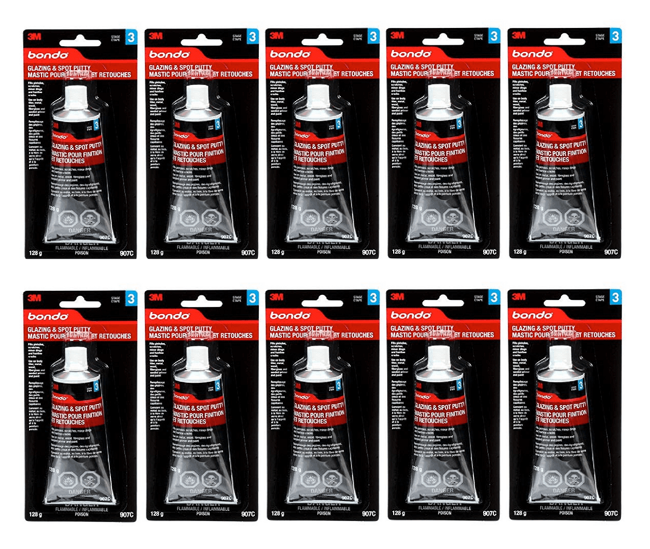 Mastic Bondo Pour Vitrage Auto Et Réparations - Tube De 4,5 Oz (environ 127g) - Réf. 00907ES