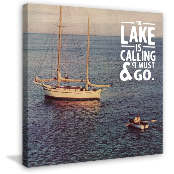 "The Lake is Calling" Painting Print on Wrapped Canvas