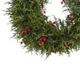 thumbnail image 2 of Nearly Natural 20in. Cedar Berry Plastic Wreath (Assorted Colors), 2 of 4