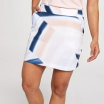 Calia by Carrie Underwood Womens 16" Birdie Golf Stretch Skort Sediment Stripe Ardosia