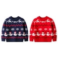 thumbnail image 5 of URMAGIC Toddler Boys Girls Christmas Sweaters Xmas Reindeer Clothes Cotton Pullover Long Sleeve Sweatshirts, 5 of 8