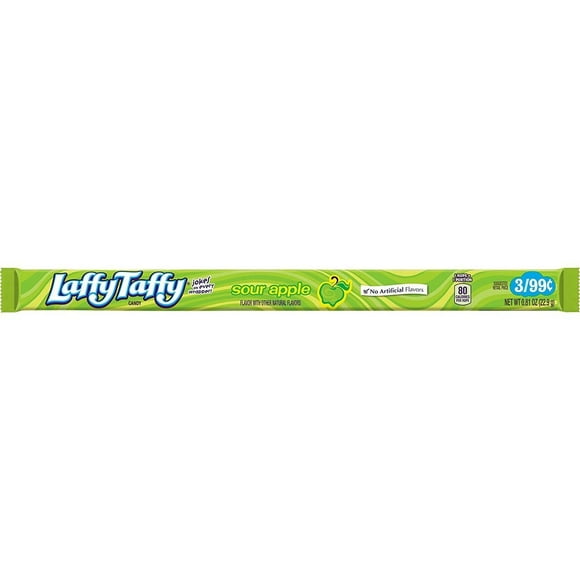 Laffy Taffy Sour Apple Flavor Rope Candy, 0.81 Oz