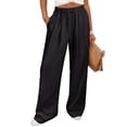 thumbnail image 2 of Fewfanhot Women's Pants Wide Leg Sweatpants for Women Trendy Fashion High Waisted Drawstring Loose Long Pants with Pockets, 2 of 7