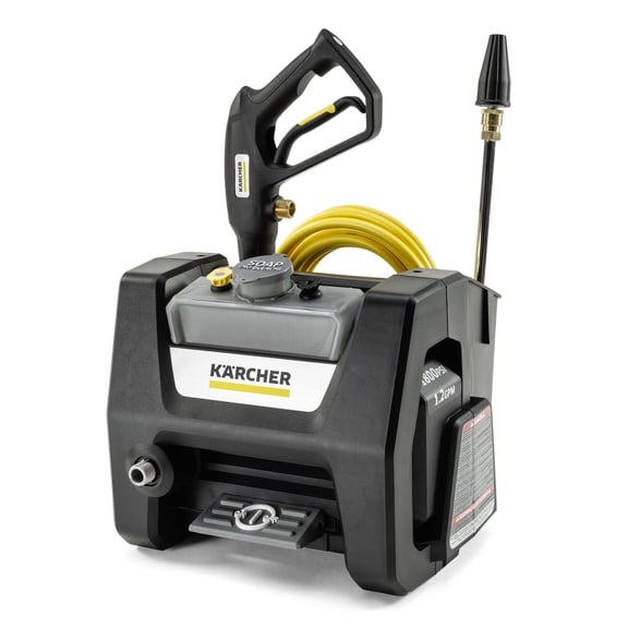 Kärcher Pressure Washer K1800PSB Cube, CETA Certified, 3 Spray Nozzles, Detergent Tank, For Cars, Driveways, Siding, Patios, 1.2 max. GPM