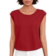 thumbnail image 5 of cocolona Womens Summer Workout Tank Tops Crew Neck Sleeveless Loose Backless Outdoor Lightweight Yoga Shirts Crop Solid Color Tees Blouses, 5 of 6