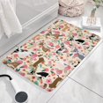 thumbnail image 3 of Chihuahua and Flower Florals Flannel Non Slip Door Rugs,Washable Door Mats Indoor,Decorative Door Mats,Dirt-Resistant and Absorbent Doormat for Entrance,Bedroom,Kitchen,Bathroom,23.5x16in(60x40cm), 3 of 5