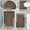 Brown, variant on 4 Piece Bathroom Mat Set Non Slip Absorbent Washable Bath Rugs for Home Hotel Shower Room