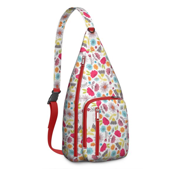 Waterproof Hiking Backpack Sling Bag for Women – Fashionable Lightweight Crossbody Bag with Adjustable Strap, Chic Retro Geometric Chest Bag for Travel, Outdoor Adventures & Everyday Use