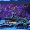 thumbnail image 3 of BESTSKY Aquarium Decorations,Scenic Decor Fish Tank Decor,Battleship Wreck Fish Tank Accessories,Style4, 3 of 3
