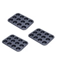 thumbnail image 3 of 3 moldes para hornear de acero al carbono con 12 agujeros, 12 cavidades, antiadherentes, redondos, para magdalenas, magdalenas, huevos, tartas, bandeja para hornear, molde para hornear, colo, 3 of 10