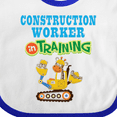 thumbnail image 4 of Inktastic Construction Worker in Training Boys or Girls Baby Bib, 4 of 4