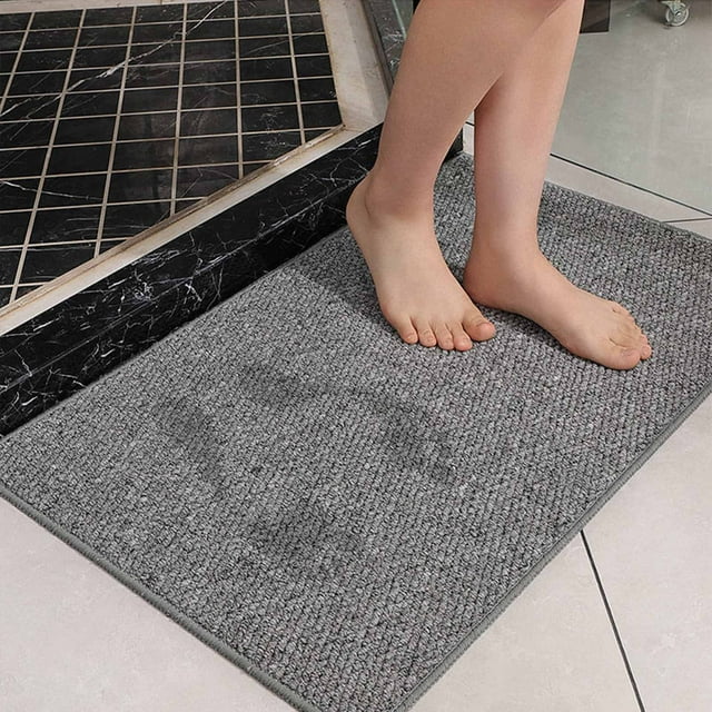 Cuttable Floor Mat Non-Slip Washable Doormat for Entryway Living Room Bedroom Home Decor