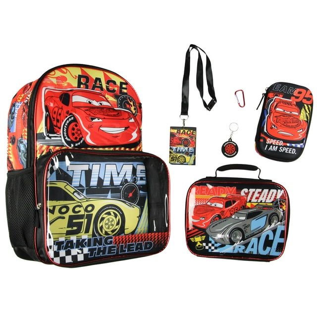 Set de mochilas Disney Cars Taking the Lead, 5 piezas, Bioworld