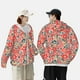 thumbnail image 4 of Fotbe Small Coral Red Flowers Chaqueta con Protección Solar UPF 50+ para Hombre y Mujer, Camisa con Capucha y Bolsillos-Small, 4 of 7