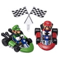 thumbnail image 2 of Decoración para tartas DecoSet® Mario Kart™ de 3 piezas con karts de carreras y bandera, 2 of 8