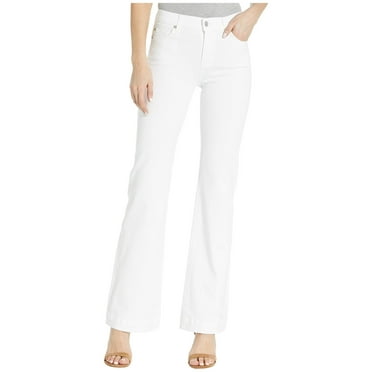 7 For All Mankind womens  Dojo Tailorless White Flare Jean, 32, White