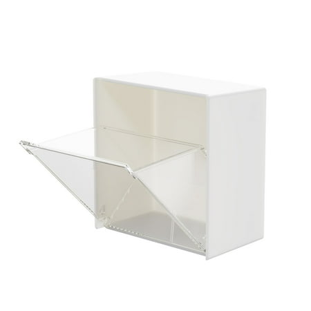 

wofedyo bathroom organizer Wall-Mounted Storage Storage Storage Box Box Creative Wall Flip-up Storage Small Home Box Transparent Object Bathroom Products