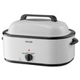 thumbnail image 4 of VEVOR Roaster Oven, 26QT Electric Roasting Pan,150-450℉ Adjustable Temperature Fast-Cooking Turkey Roaster with Cool-Touch Handle, Visible Self-Basting Lid, Defrost & Warm Function, Fits 30lb Turkey, 4 of 9